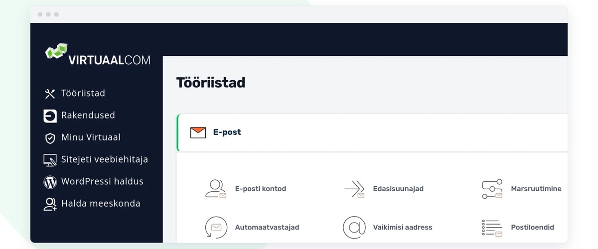 cPanel на эстонском языке